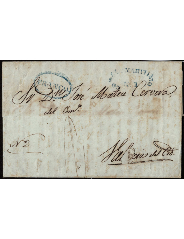 1834. ESPAÑA. SPAIN. FERROL A CADIZ.