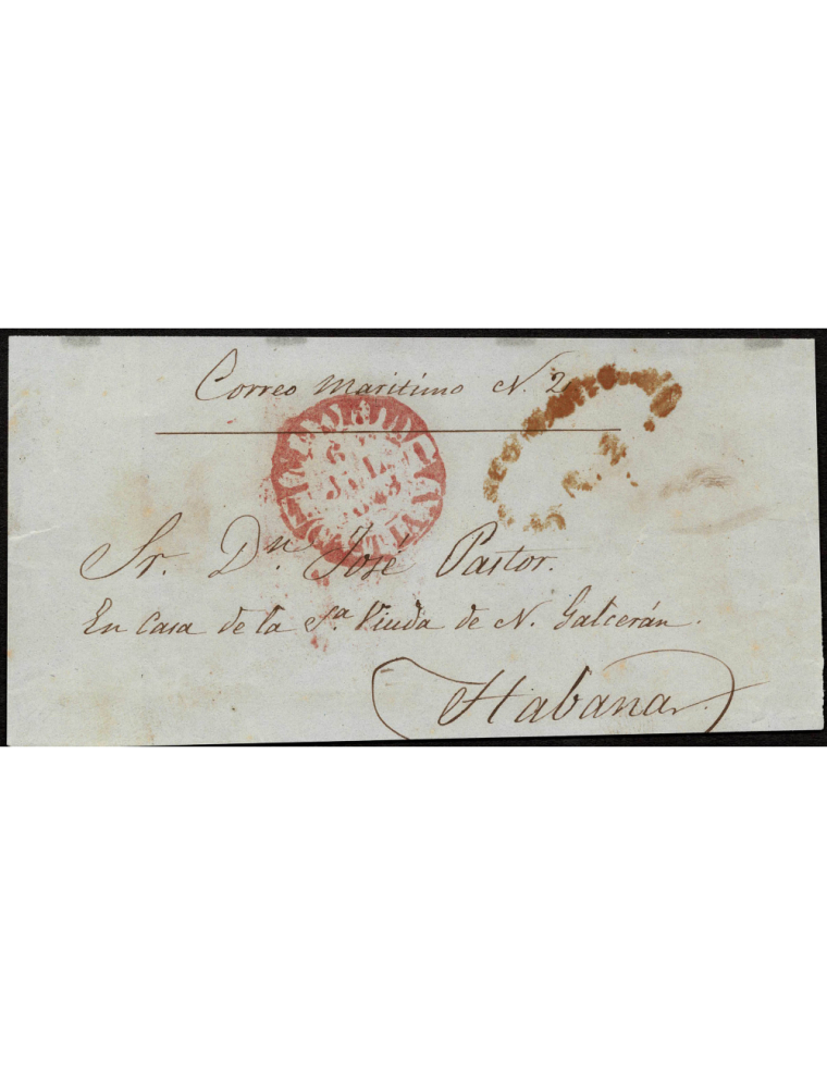 S/F. CIRCA 1830. ESPAÑA. SPAIN. SANTA COMBA DE ORREA A SANTIAGO.