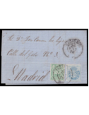 VIZCAYA. 1858. ESPAÑA. SPAIN. 4 CUARTOS. ED. 48. BILBAO A RIVADEO.