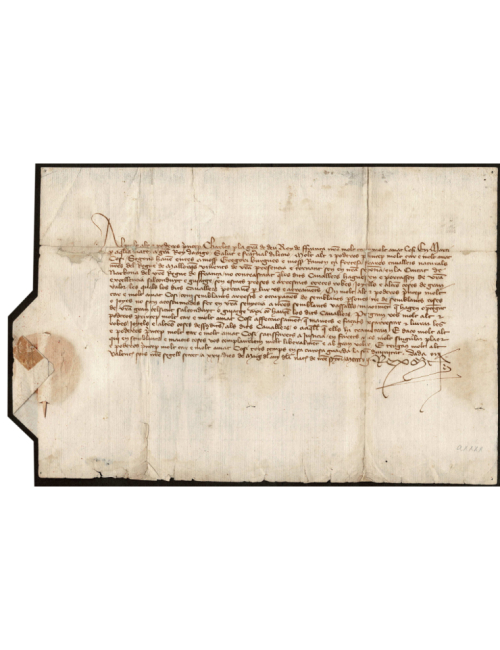 1404 (22 MAY) Valencia a la corte del rey de Francia. Documento histórico entre el rey de Aragón (Cataluña, Valencia, Mallorca y