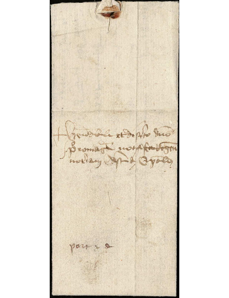 1448 (8 ENE) Palamós a Girona. La primera carta conocida en manos privadas con indicación de valor…