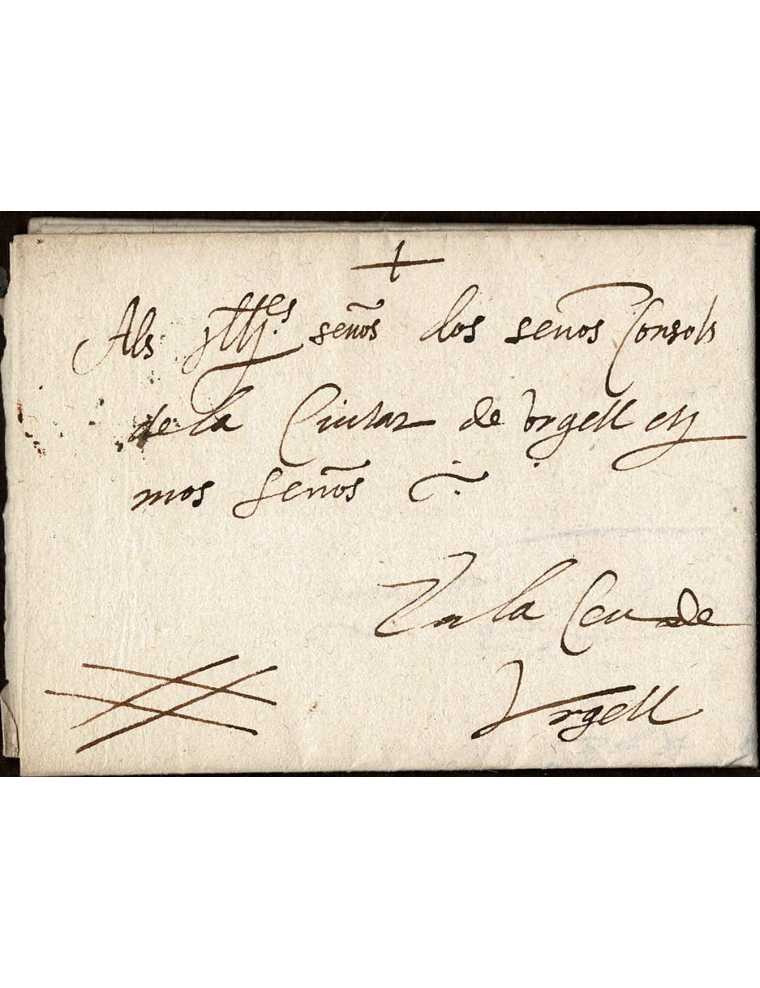 1584 (20 MAR). Barcelona a la Seu d’Urgell. Carta con texto dirigida a los Cónsules…