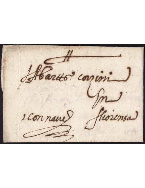 1599 (11 ENE) Palma de Mallorca a Florencia. Mención mns. “Con nave” dirigida a Bartolomé Corsini…