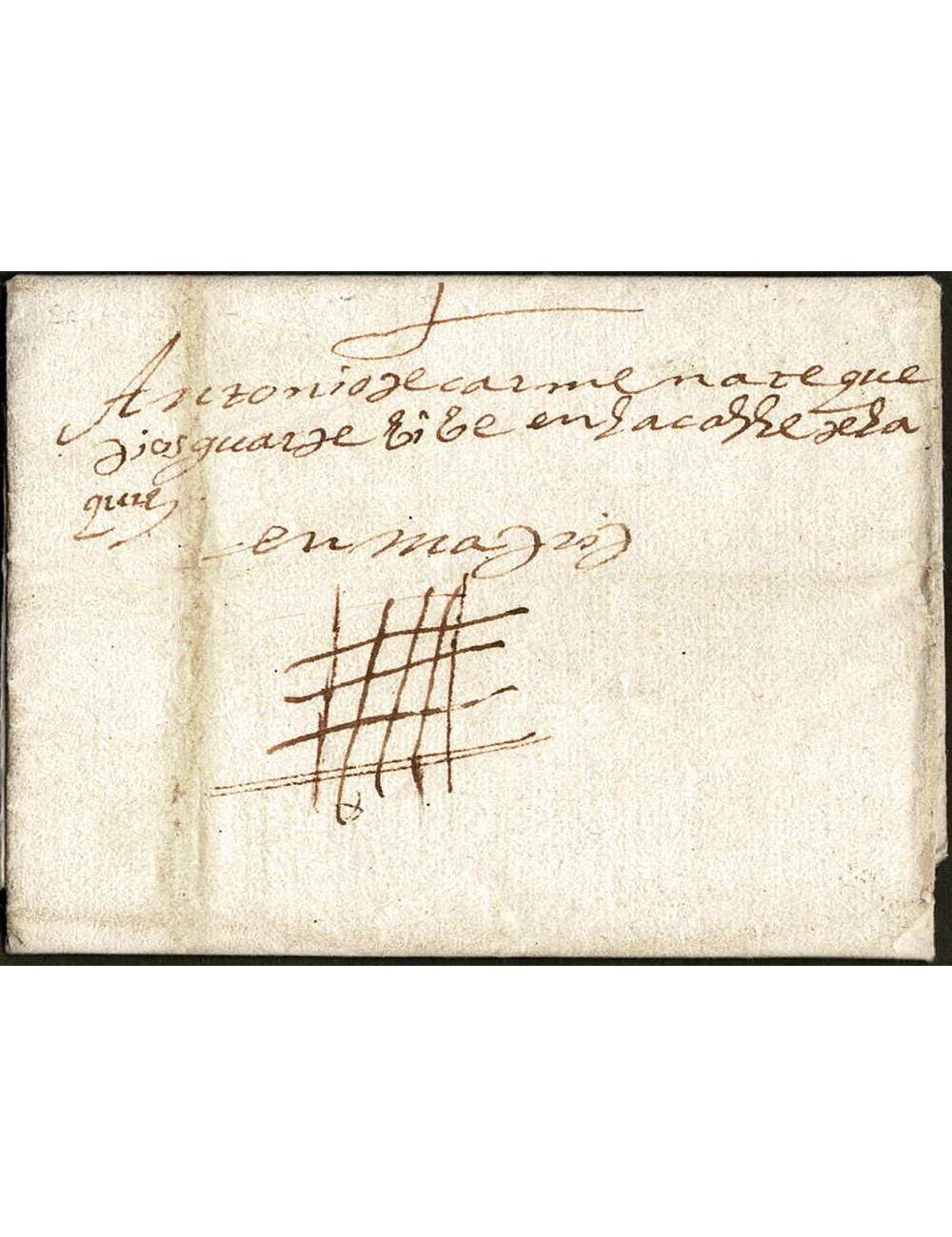1655 (25 JUN) Salamanca a Madrid, carta dirigida al afamado comerciante Antonio de Carminati…